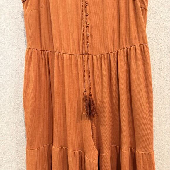 Anthropologie Saturday Sunday Marina Tiered Wide Leg Jumpsuit Sleeveless Size XL - Picture 6 of 12